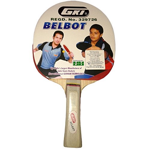 GKI Belbot Wood Table Tennis Racquet, Multicolor - Image 1