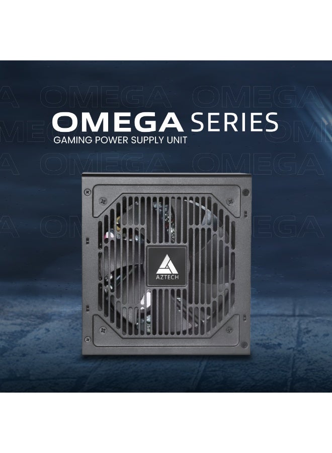 Aztech أوميغا 1250 واط 80 بلس ذهبية ATX 3.1 و PCIe 5.1 جاهز مزود طاقة كامل التعديل مروحة هجينة فائقة الهدوء 120 مم، مكثفات يابانية 100% 105 درجة مئوية، تحكم في الضوضاء منخفضة ZERO RPM مزود طاقة RTX 40 و Ryzen و Intel - Image 4
