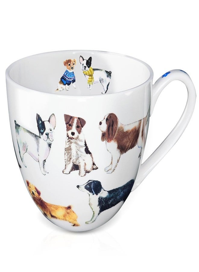 MFoffice Cute Dog Mugs for Daily Coffee and Tea, Premium 20 oz Bone China Coffee Tea Hug Mug, Perfect Holiday, Birthday, and Christmas Gift for Dog Lovers, Designed in England by Harvest Green Studio - Image 1