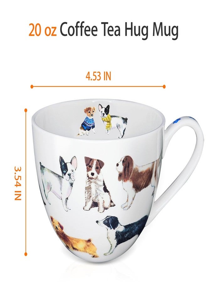 MFoffice Cute Dog Mugs for Daily Coffee and Tea, Premium 20 oz Bone China Coffee Tea Hug Mug, Perfect Holiday, Birthday, and Christmas Gift for Dog Lovers, Designed in England by Harvest Green Studio - Image 3
