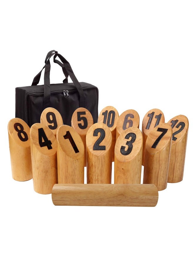 GSE Games & Sports Expert Wooden Throwing Game, 12 Numbered Block Toss Yard Game with Carrying Bag for Outdoor Backyard Lawn, Park with Family and Friends - pzsku/Z84B72B0448131BE4C01CZ/45/_/1740982623/2db71d1d-cfe1-4f12-aea0-eb21529fe7b2