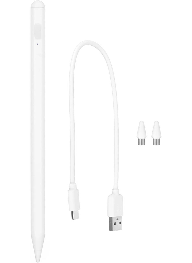 Rechargeable Universal Stylus Pen with Palm Rejection, High Precision Digital Touch Pen for Tablets, Smartphones & Touchscreen Devices, USB-C Charging - Image 2