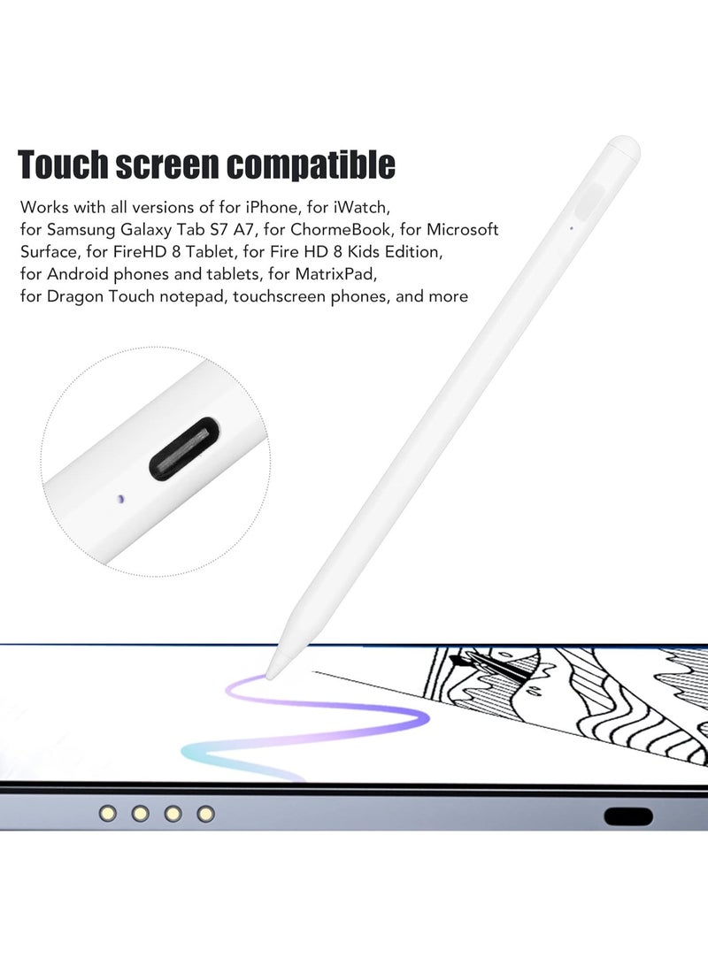 Rechargeable Universal Stylus Pen with Palm Rejection, High Precision Digital Touch Pen for Tablets, Smartphones & Touchscreen Devices, USB-C Charging - Image 4