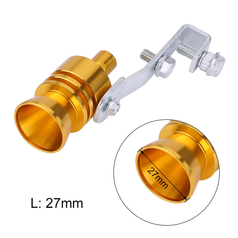 Turbo Sound Simulator Whistle L Size Golden Aluminum Alloy - Universal Fitment For All Vehicles Models - Easy Install Under 2 Minutes - Image 5