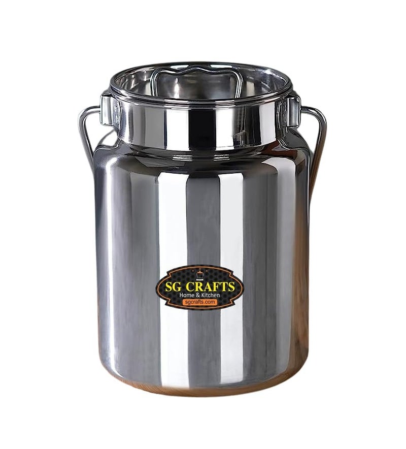 SG CRAFTS وعاء حليب من الفولاذ المقاوم للصدأ SG CRAFTS بدون لحام سعة 3 لترات - Image 3
