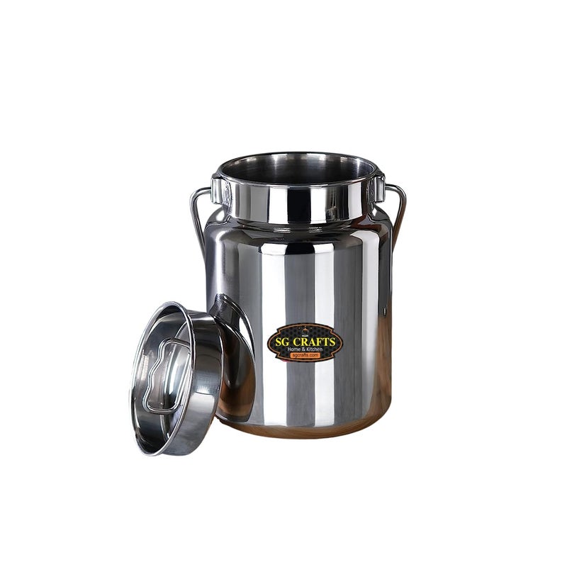SG CRAFTS وعاء حليب من الفولاذ المقاوم للصدأ SG CRAFTS بدون لحام سعة 3 لترات - Image 5
