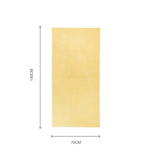 MUSA Bath Towels Natural Banana Fibers, Pack of 2 Towels with Free Bag, Terry Towels for Bath Large Size, Super Soft & Super Absorbent, Shadow Grey + Golden Sunshine - Image 4