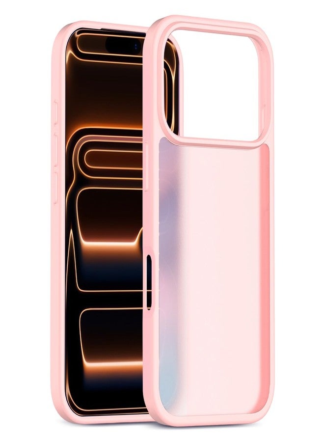 TENOC Phone Case Compatible with 17 Pro Max, Pink Case Translucent Protective Bumper Matte Hard Back Cover for 6.9 Inch - Image 1