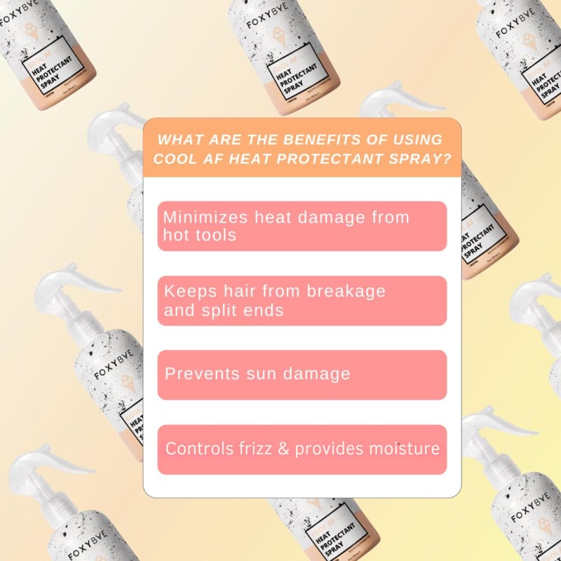 FoxyBae Heat Protectant Spray - Thermal Hair Styling Mist for Curling Iron & Blow Dryer - Prevents Frizz, Damage & Breakage, 8oz - Image 4