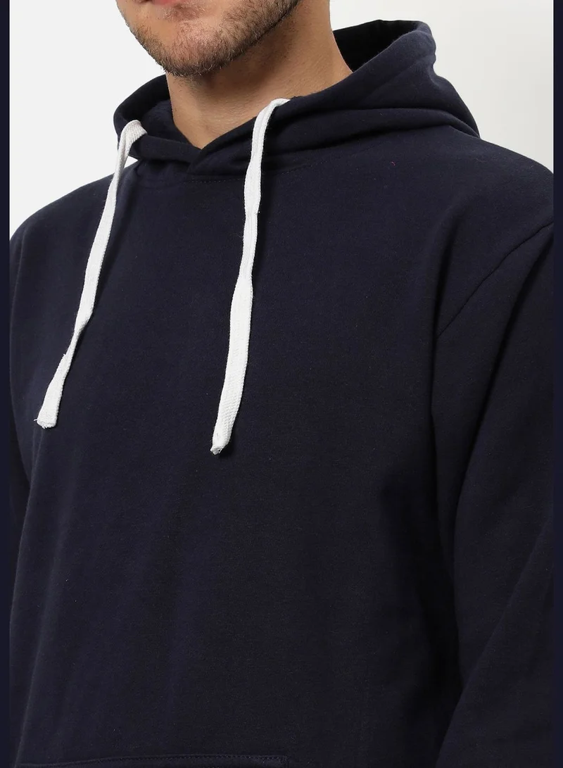 Campus Sutra Front Pocket Printed Hoodie