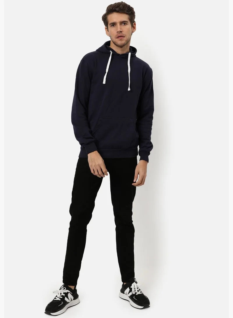 Campus Sutra Front Pocket Printed Hoodie
