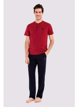 U.S. Polo Assn. BASE. Polo Assn. 12005 Men's 3-Piece Pajamas Set - Claret Red  - Image 2