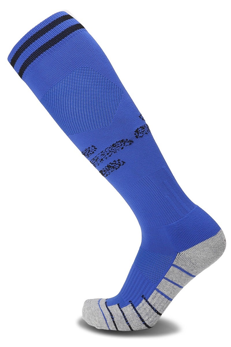 جناح السماء جوارب كرة قدم، جوارب رياضية طويلة للركبة، جوارب رياضية ضاغطة للساق للرجال والنساء، جوارب رياضية سميكة للتدفئة والجري وكرة القدم جورب أزرق - زوج واحد - Image 1