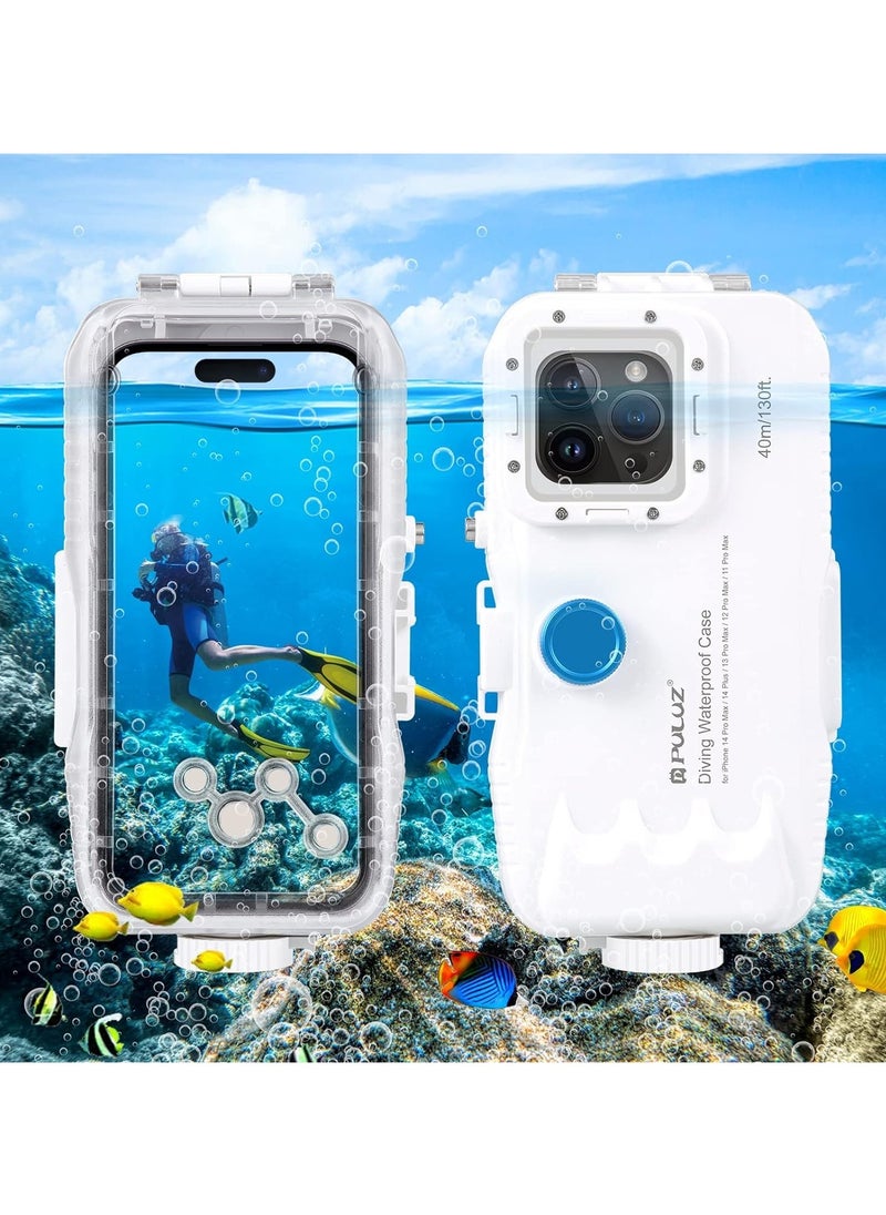 PULUZ - Fat Cow Diving Case for Apple iPhone 15/14 Pro Max 40 Meters Sealed Waterproof Housing - Image 1