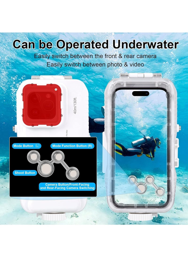 PULUZ - Fat Cow Diving Case for Apple iPhone 15/14 Pro Max 40 Meters Sealed Waterproof Housing - Image 1