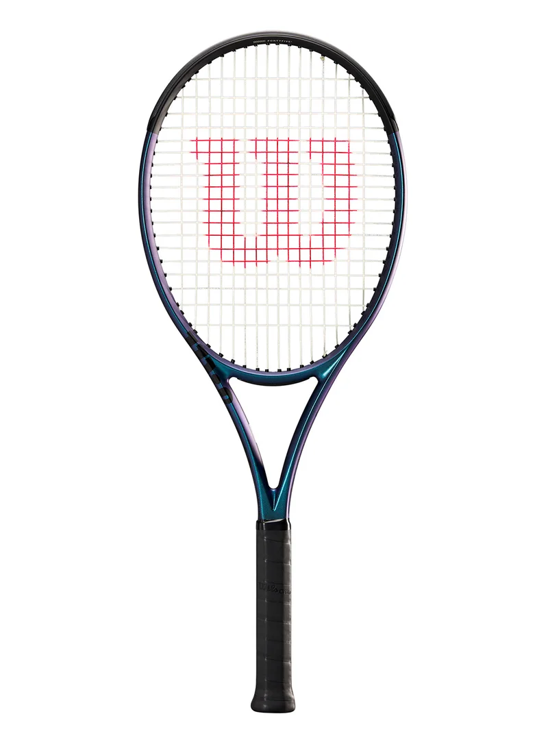 Wilson Ultra 100Ul V4 Tennis Racket, Head 100, 16X19, Adults, Intermediate/ Advanced - Black/ Blue/ Purple