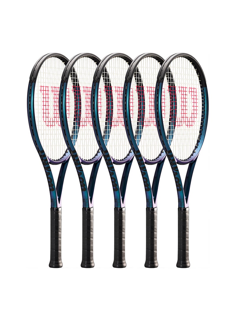 Wilson - Ultra 100Ul V4 Tennis Racket, Head 100, 16X19, Adults, Intermediate/ Advanced - Black/ Blue/ Purple - Image 1