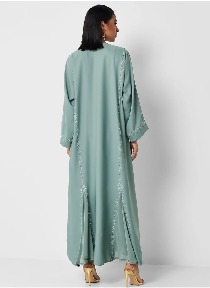 Khizana Shimmer Detail Abaya