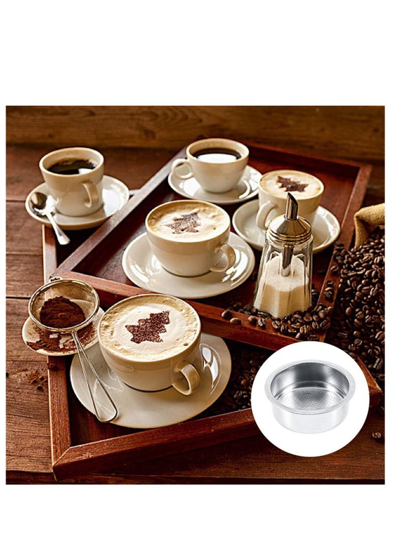 SYOSI Stainless Steel Non Pressurized Filter, 1Pcs Strainer 51mm Coffee Filter Basket Reusable Coffee Filter For Coffee Machine Breville Delonghi Krups GUSTINO Machine Fitting  - Image 2