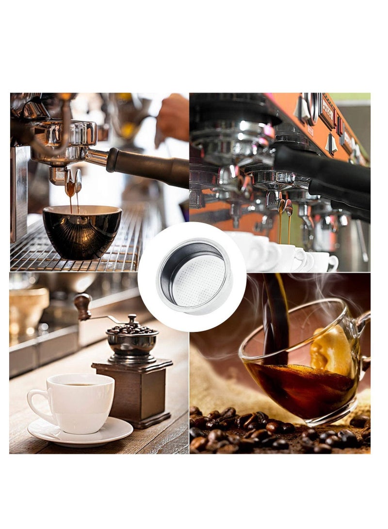 SYOSI Stainless Steel Non Pressurized Filter, 1Pcs Strainer 51mm Coffee Filter Basket Reusable Coffee Filter For Coffee Machine Breville Delonghi Krups GUSTINO Machine Fitting  - Image 3