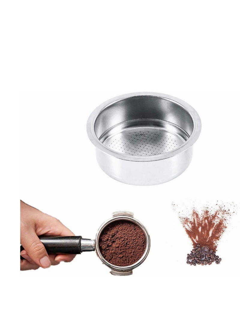 SYOSI Stainless Steel Non Pressurized Filter, 1Pcs Strainer 51mm Coffee Filter Basket Reusable Coffee Filter For Coffee Machine Breville Delonghi Krups GUSTINO Machine Fitting  - Image 1