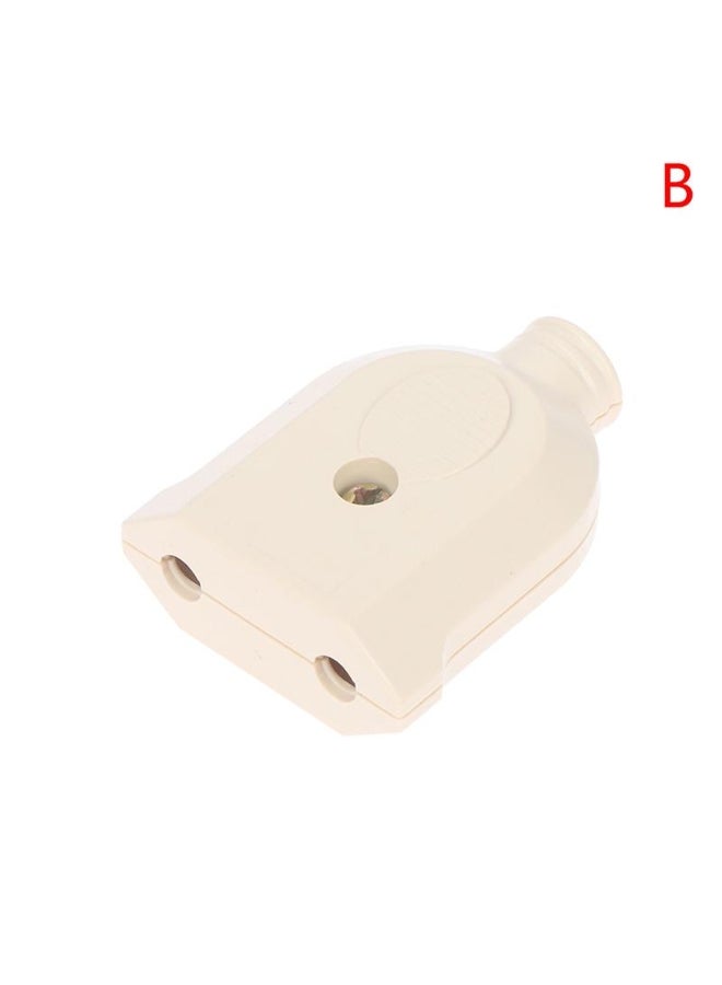 1Pc Eu European 2 Pin Ac Electric Power Male Plug Female Socket Outlet Adaptor 