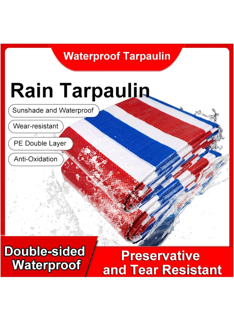 MileMelo Double Membrane Waterproof Heavy Duty Tarp, Temperature Resistant Tarps, High Durability Multipurpose Cover, for Home Outdoor Patio Winter Leaf Camping or Car Waterproofing  - Image 2