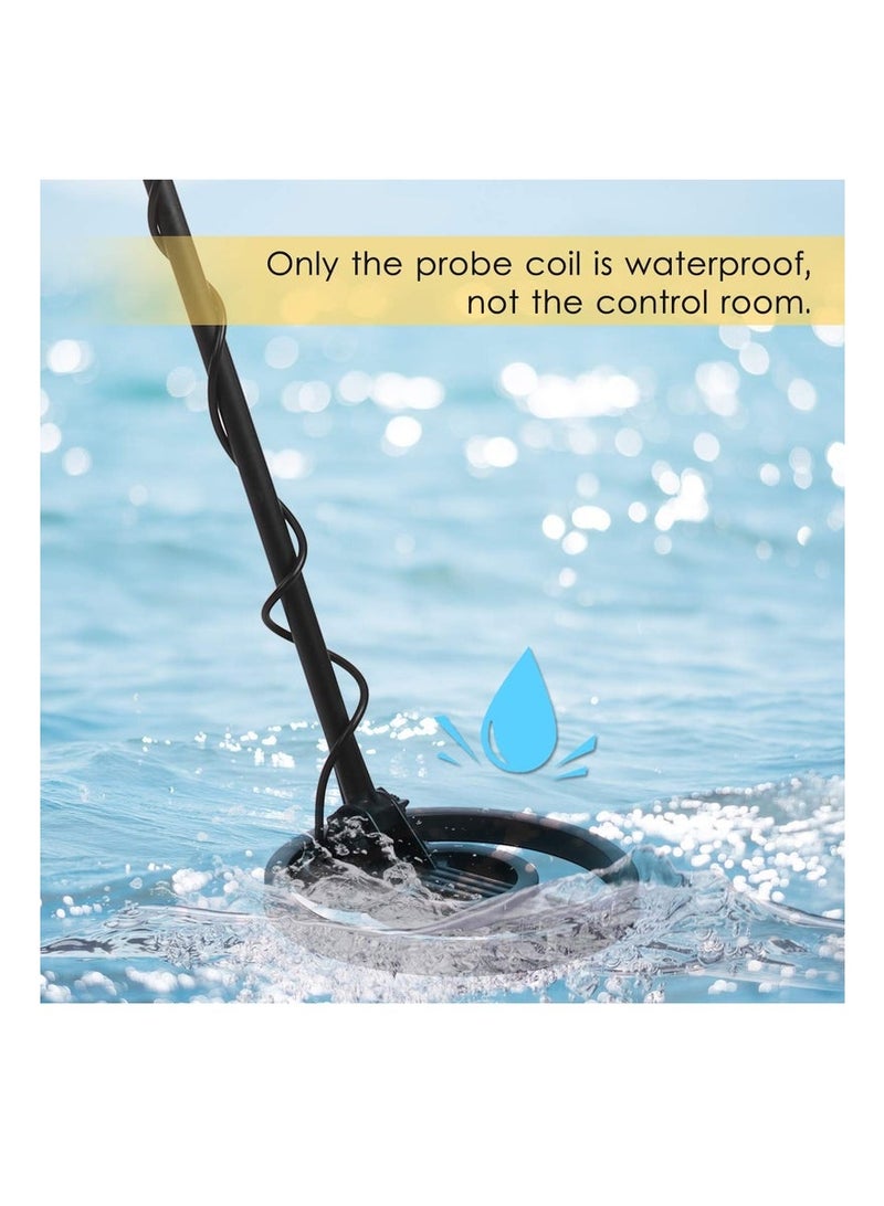 جهاز كشف المعادن عالي الدقة، جهاز كشف الكنوز والمجوهرات، جهاز كشف الذهب، أدوات الكشف عن المعادن مع جميع المعادن ووضع القرص، مقاوم للماء، ملف 8 بوصات، سماعات أذن ومجرفة بلاستيكية - Image 5