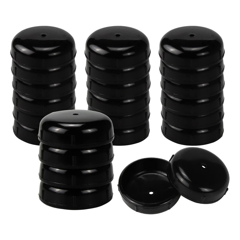 APPLIANCEMATES 112 inch Wrought Iron Patio Furniture Feet Caps24 Packs Round Plastic Outdoor Chair Leg Floor Protectors Chair Leg Caps Patio Furniture Replacement Feet Pads Black by APPLIANCEMATES