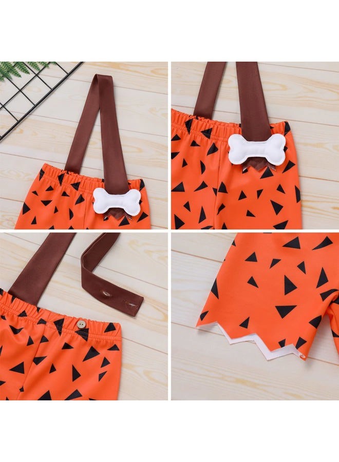OBEEII Kids Boys Girls Halloween Costume Baby Toddler Cavman Cavegirl Halloween Cosplay Outfit, Boy, 2-3 years - Image 4