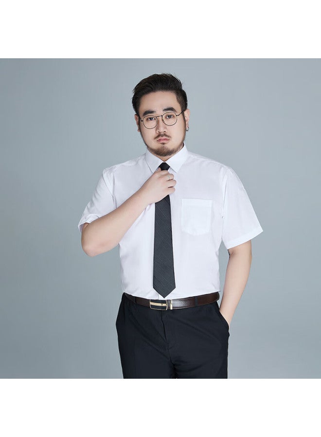 Ayoupang Summer Short Sleeve Plus Size Cotton Shirt Loose Business Formal Wear Breathable Comfortable All Cotton Casual White Shirt Men - Image 2