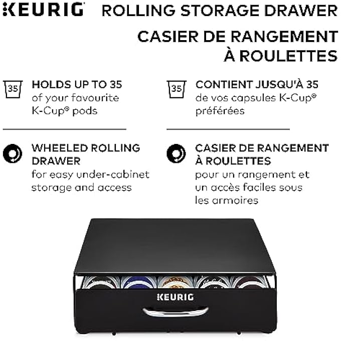 Keurig Carousel Coffee Pod Storage Holds Up To 36 KCup Holds Up To 35 KCup Pods Black 122106 - Image 4
