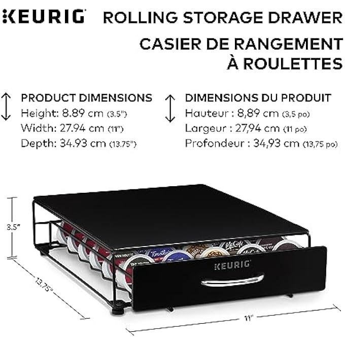Keurig Carousel Coffee Pod Storage Holds Up To 36 KCup Holds Up To 35 KCup Pods Black 122106 - Image 3