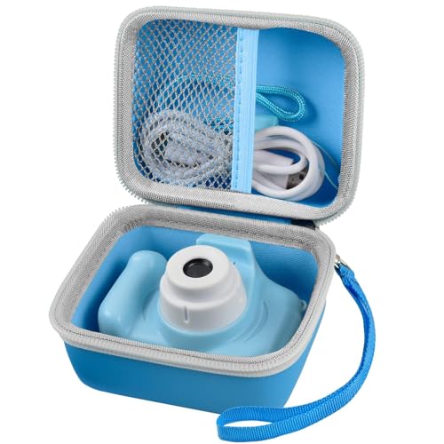 ANKHOH Kids Camera Case for Seckton for Desuccus for PROGRACE for GKTZ for Dylanto for Rindol for One'sMore for HANGRUI Digital Camera Storage Box Holder for Cable Accessory-Bag Only Light Blue - Image 1