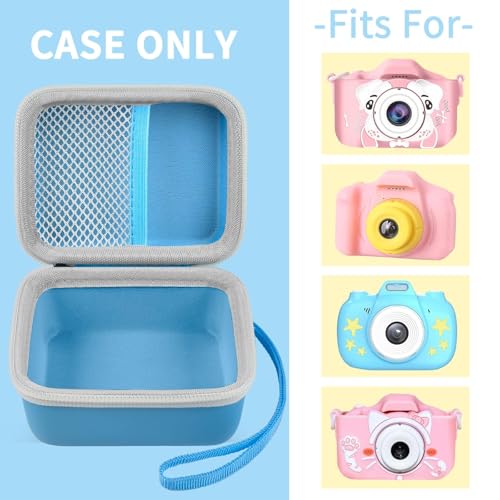 ANKHOH Kids Camera Case for Seckton for Desuccus for PROGRACE for GKTZ for Dylanto for Rindol for One'sMore for HANGRUI Digital Camera Storage Box Holder for Cable Accessory-Bag Only Light Blue - Image 2