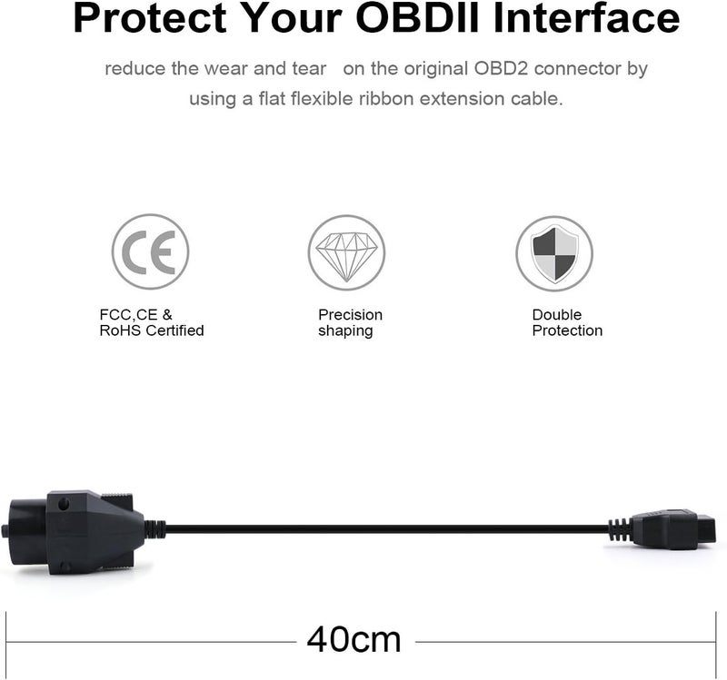 Foxwell محول تمديد أنثوي OBD2 من FOXWELL إلى BMW 20 دبوس (11 بوصة) - Image 4