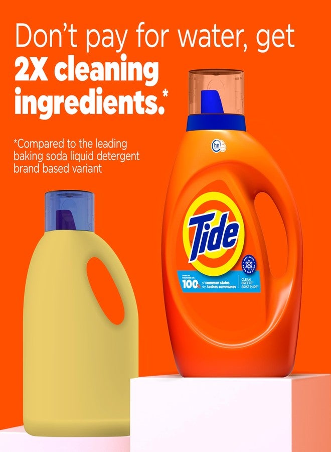 Tide Liquid Laundry Detergent, HE Compatible, Clean Breeze Scent, 64 loads, 84 fl oz (Packaging May Vary) - Image 5