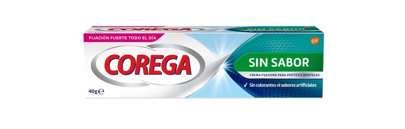 COREGA Corega Denture Fixing Cream, Strong Fixing, Unflavored, Zinc Free, 40g  - Image 1