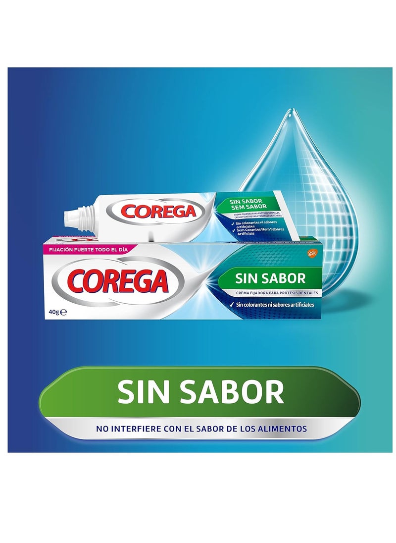 COREGA - Corega Denture Fixing Cream, Strong Fixing, Unflavored, Zinc Free, 40g - Image 1
