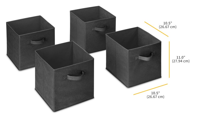 Whitmor Collapsible Cubes - 10.5 x 10.5 x 11 inches - White - Set of 4 - Image 4