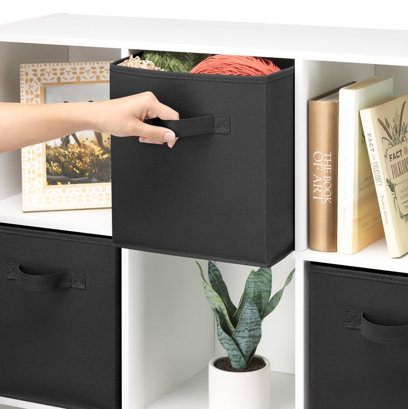 Whitmor Collapsible Cubes - 10.5 x 10.5 x 11 inches - White - Set of 4 - Image 2