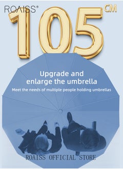roaiss Upgraded Fully Automatic Umbrella for Men and Women 24 Rib Dual Purpose Umbrella 41.3 Inch Enlarge Umbrella Cover UV Protection Umbrella Effectively Blocks Sunlight UPF50+  - Image 3