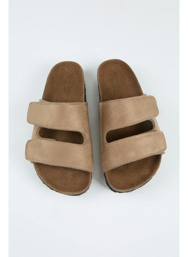 no miento Vega Women's Vegan Leather Double-Strap strap Violet Slippers.
