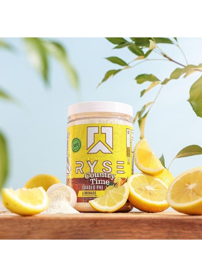RYSE Up Supplements - Loaded Pre Workout Powder Supplement for Men & Women | Pumps, Energy, Focus | Beta Alanine + Citrulline | 325mg Caffeine | 30 Servings (Country Time Leonade) - Image 1