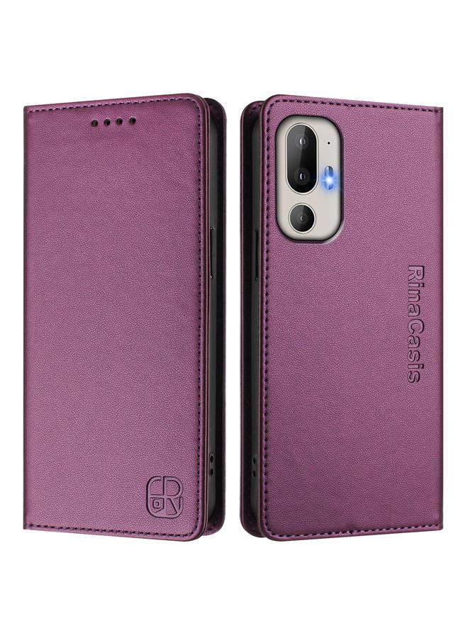 S-TOP Case For HTC U24 Pro RC01 Dual-Folded Magnetic Suction RFID Leather Phone Case - Image 2
