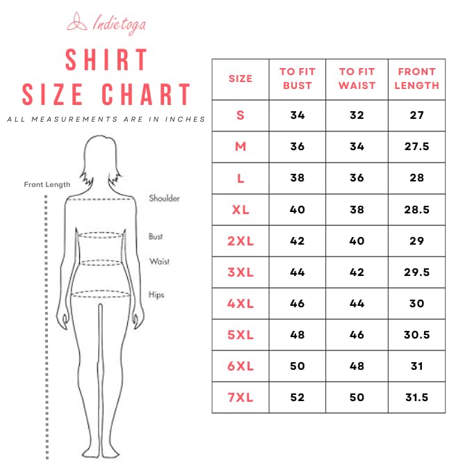 Indietoga Women's Plus Size Rayon Longline Regular Fit Shirt Tops (10001467_Green Printed_7Xl) - Image 2