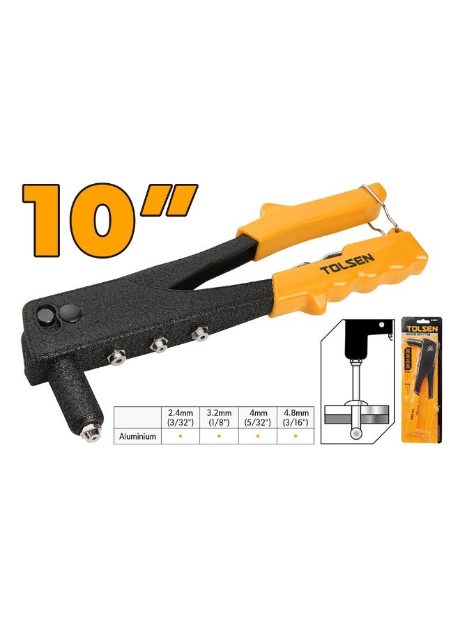 Tolsen 43001 10 Inch Hand Riveter – Heavy Duty Steel Rivet Gun for 2.4–4.8mm Aluminium Blind Rivets - Image 1