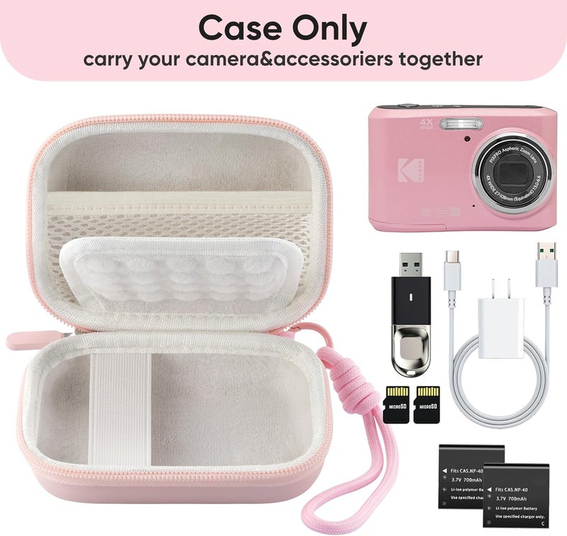 TYSORETY Pink Camera Case for Digital Cameras with Accessory Storage - Image 3