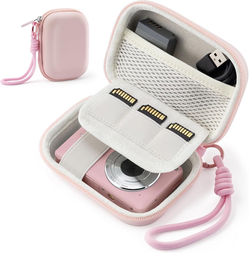 TYSORETY Pink Camera Case for Digital Cameras with Accessory Storage - Image 1