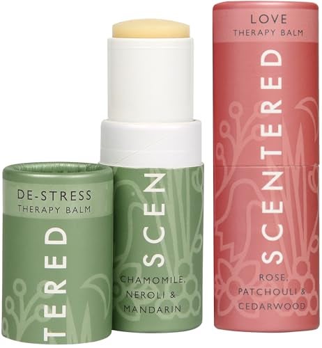 Scentered Aromatherapy Balm Stick Duo for Stress-Relief & Emotional Balance - Roll On Essential Oil Blends of Rose & Chamomile - Aromatherapy Gifts for Women - De-Stress & Love - Image 1